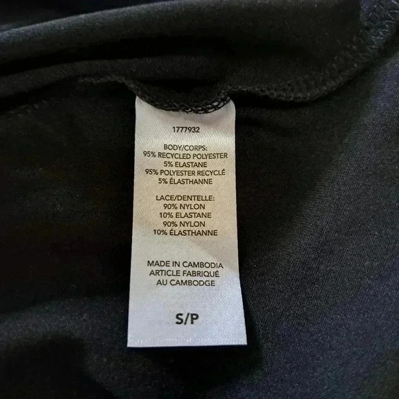 NWOT  Flora Nikrooz Black Chemise Small Lace Microfiber Nightie Pajama Nightgown - Picture 5 of 12